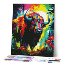 Carica l'immagine nel visualizzatore di Gallery, Diamond Painting - Bisonte Astratto Colorato