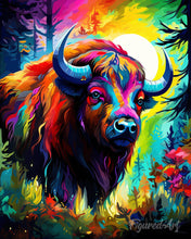 Carica l'immagine nel visualizzatore di Gallery, Diamond Painting - Bisonte Astratto Colorato
