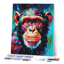 Carica l'immagine nel visualizzatore di Gallery, Diamond Painting - Scimpanzé Astratto Colorato