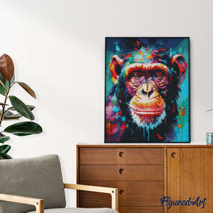 Diamond Painting - Scimpanzé Astratto Colorato