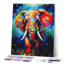 Carica l'immagine nel visualizzatore di Gallery, Diamond Painting - Elefante Astratto Colorato