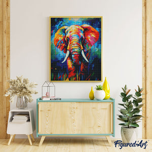 Diamond Painting - Elefante Astratto Colorato
