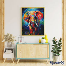 Carica l'immagine nel visualizzatore di Gallery, Diamond Painting - Elefante Astratto Colorato