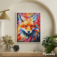 Carica l&#39;immagine nel visualizzatore di Gallery, Diamond Painting - Volpe Astratta Colorata