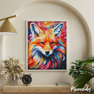Diamond Painting - Volpe Astratta Colorata