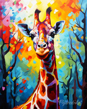 Carica l'immagine nel visualizzatore di Gallery, Diamond Painting - Giraffa Astratta Colorata