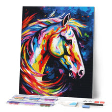 Carica l'immagine nel visualizzatore di Gallery, Diamond Painting - Cavallo Astratto Colorato