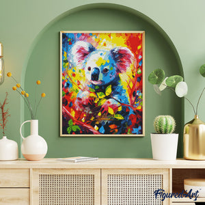 Diamond Painting - Koala Astratto Colorato