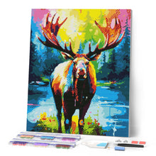 Carica l'immagine nel visualizzatore di Gallery, Diamond Painting - Alce Astratto Colorato