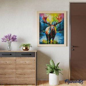 Diamond Painting - Alce Astratto Colorato