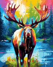 Carica l'immagine nel visualizzatore di Gallery, Diamond Painting - Alce Astratto Colorato