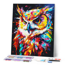 Carica l'immagine nel visualizzatore di Gallery, Diamond Painting - Gufo Astratto Colorato
