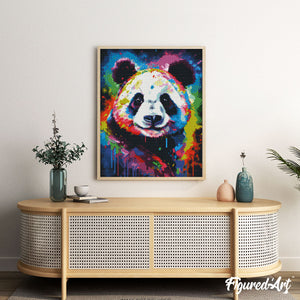 Diamond Painting - Panda Astratto Colorato
