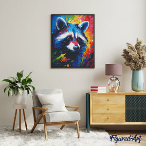Diamond Painting - Procione Astratto Colorato
