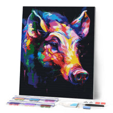 Carica l'immagine nel visualizzatore di Gallery, Diamond Painting - Cinghiale Astratto Colorato