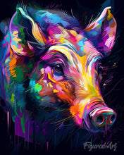 Carica l'immagine nel visualizzatore di Gallery, Diamond Painting - Cinghiale Astratto Colorato