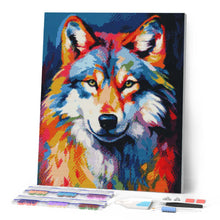 Carica l'immagine nel visualizzatore di Gallery, Diamond Painting - Lupo Astratto Colorato