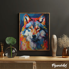 Carica l&#39;immagine nel visualizzatore di Gallery, Diamond Painting - Lupo Astratto Colorato