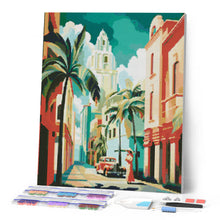 Carica l'immagine nel visualizzatore di Gallery, Diamond Painting - Cuba Art Deco 40x50cm tela già incorniciata