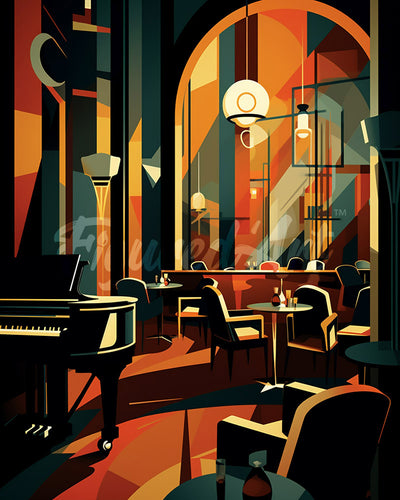 Diamond Painting - Club Art Deco 40x50cm tela già incorniciata