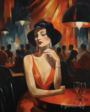 Carica l'immagine nel visualizzatore di Gallery, Diamond Painting - Donna in un club Art Deco