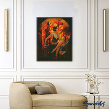 Carica l&#39;immagine nel visualizzatore di Gallery, Diamond Painting - Donna seduta Art Deco 40x50cm tela già incorniciata