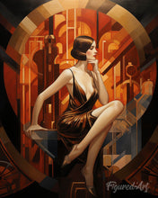 Carica l'immagine nel visualizzatore di Gallery, Diamond Painting - Donna seduta Art Deco