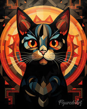 Carica l'immagine nel visualizzatore di Gallery, Diamond Painting - Gatto Nero Art Deco