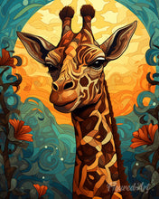 Carica l'immagine nel visualizzatore di Gallery, Diamond Painting - Giraffa Art Deco 40x50cm tela già incorniciata