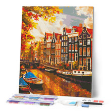 Carica l'immagine nel visualizzatore di Gallery, Diamond Painting - Sole ad Amsterdam 40x50cm tela già incorniciata