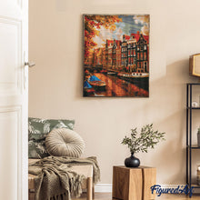 Carica l'immagine nel visualizzatore di Gallery, Diamond Painting - Sole ad Amsterdam 40x50cm tela già incorniciata