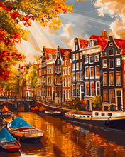 Carica l'immagine nel visualizzatore di Gallery, Diamond Painting - Sole ad Amsterdam 40x50cm tela già incorniciata