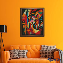 Carica l'immagine nel visualizzatore di Gallery, Diamond Painting - Donna Astratta Stile Picasso 40x50cm tela già incorniciata