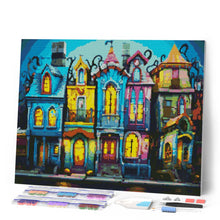 Carica l'immagine nel visualizzatore di Gallery, Diamond Painting - Case Gotiche Colorate