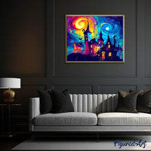 Carica l'immagine nel visualizzatore di Gallery, Diamond Painting - Castello Fantasy 40x50cm tela già incorniciata