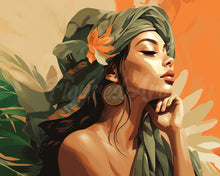 Carica l&#39;immagine nel visualizzatore di Gallery, Diamond Painting - Donna con Turbante Africano