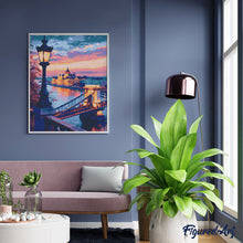 Carica l&#39;immagine nel visualizzatore di Gallery, Diamond Painting - Budapest al Tramonto