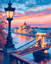 Carica l&#39;immagine nel visualizzatore di Gallery, Diamond Painting - Budapest al Tramonto