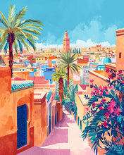Carica l'immagine nel visualizzatore di Gallery, Diamond Painting - Marrakech Marocco 40x50cm tela già incorniciata