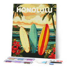 Carica l'immagine nel visualizzatore di Gallery, Diamond Painting - Poster di viaggio Honolulu