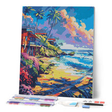 Carica l'immagine nel visualizzatore di Gallery, Diamond Painting - Case sulla spiaggia