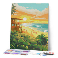 Carica l'immagine nel visualizzatore di Gallery, Diamond Painting - Beach club al tramonto