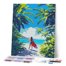 Carica l'immagine nel visualizzatore di Gallery, Diamond Painting - Paradiso tropicale del surf
