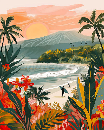 Diamond Painting - Spiaggia tropicale