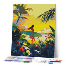 Carica l'immagine nel visualizzatore di Gallery, Diamond Painting - Surfista al tramonto