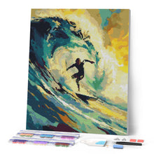 Carica l'immagine nel visualizzatore di Gallery, Diamond Painting - Surfista professionista 40x50cm tela già incorniciata