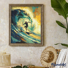 Carica l'immagine nel visualizzatore di Gallery, Diamond Painting - Surfista professionista 40x50cm tela già incorniciata