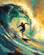 Carica l'immagine nel visualizzatore di Gallery, Diamond Painting - Surfista professionista 40x50cm tela già incorniciata