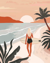 Carica l&#39;immagine nel visualizzatore di Gallery, Diamond Painting - Passeggiata sulla spiaggia al tramonto