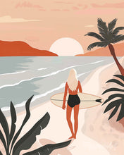 Carica l'immagine nel visualizzatore di Gallery, Diamond Painting - Passeggiata sulla spiaggia al tramonto